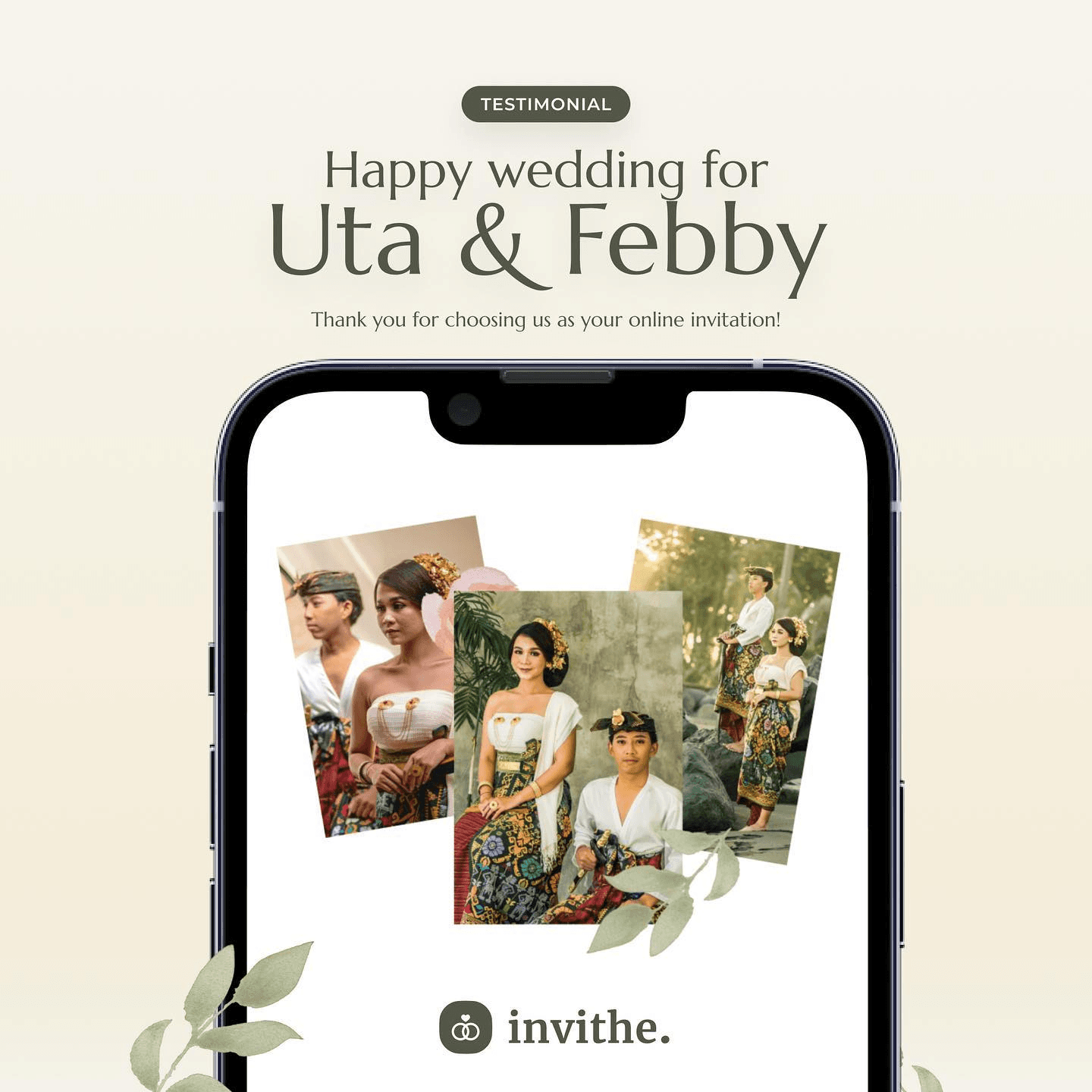 Testimonial undangan Uta & Febby
